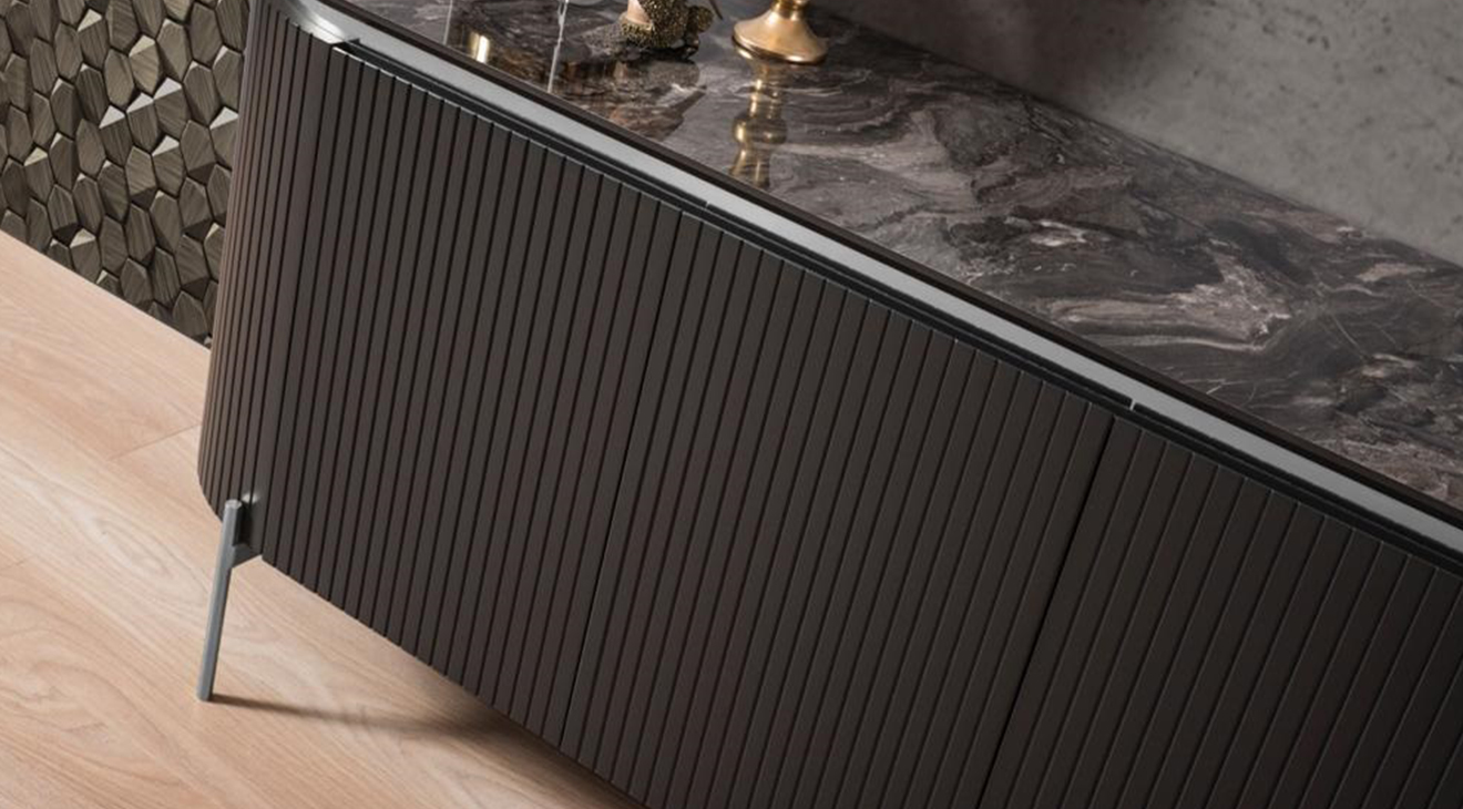 Tesla Metal Ayaklı Gümüş Yemek Odası Takımı Yemek Odası