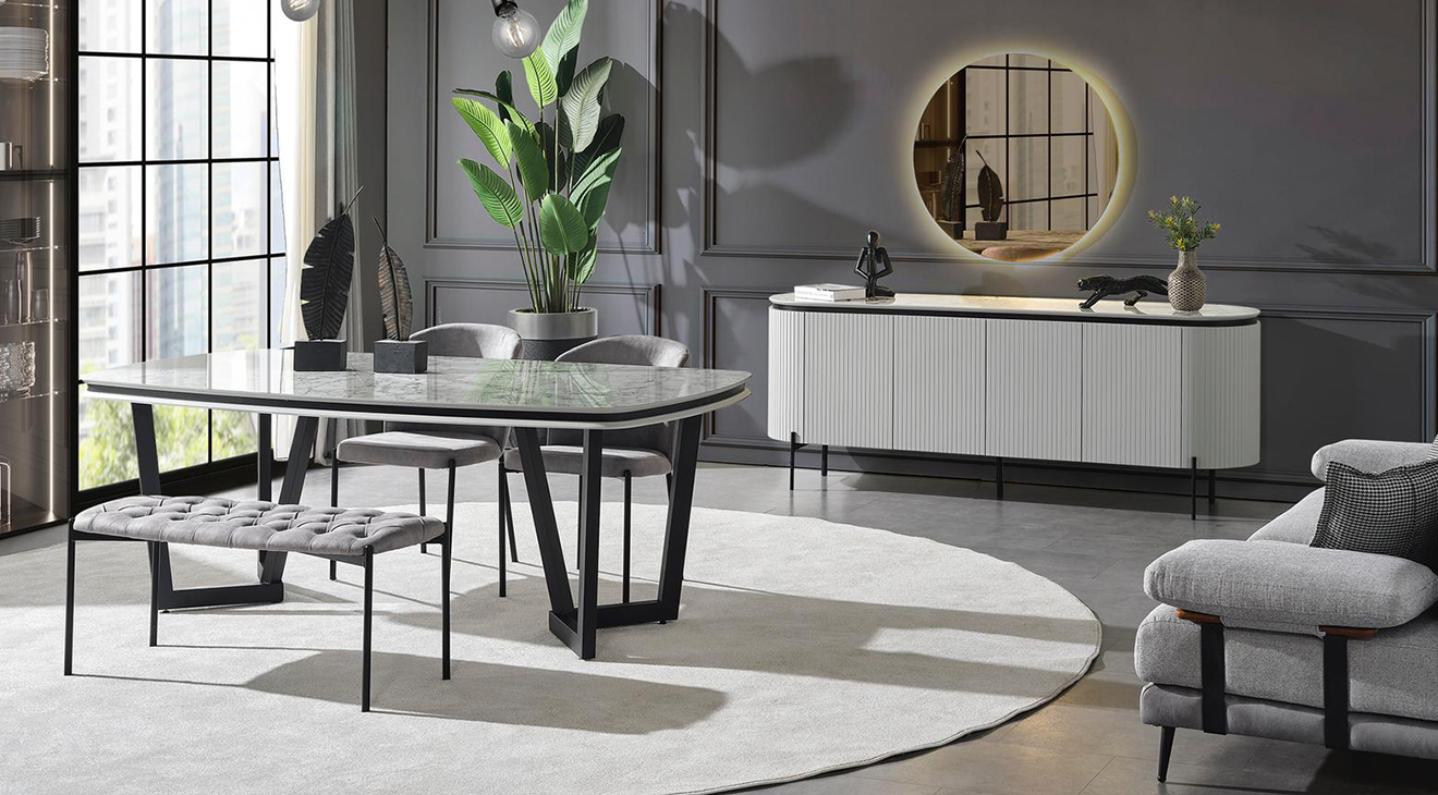 Tesla Plus Modern Yemek Odası Takımı Yemek Odası
