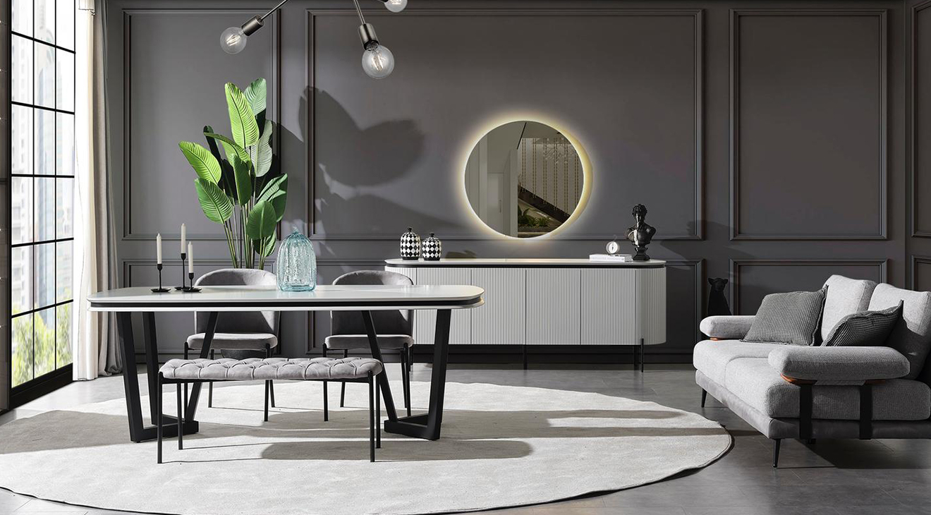 Tesla Plus Modern Yemek Odası Takımı Yemek Odası