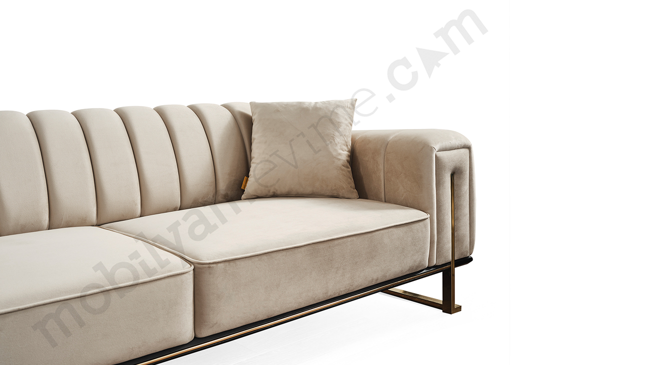 Tema Yataklı Gold Metal Ayaklı Koltuk Takımı Yataklı Koltuk Takımları