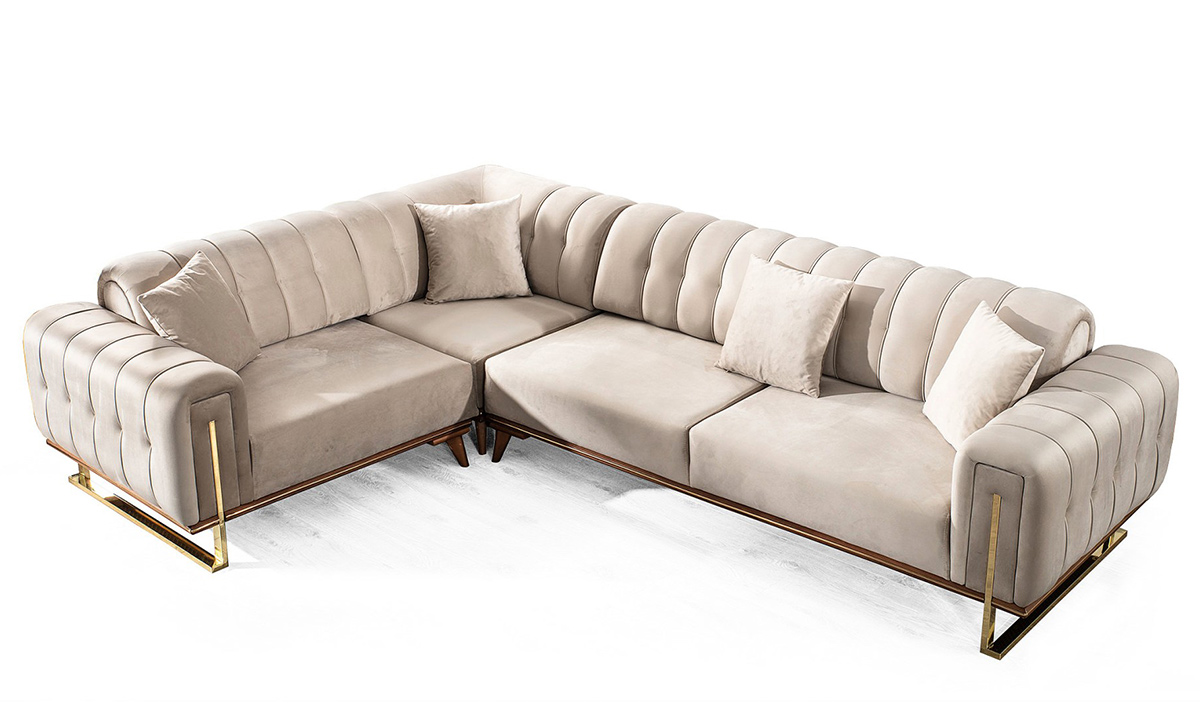 Metal Ayaklı Tema Köşe Koltuk Takımı Köşe Koltuk