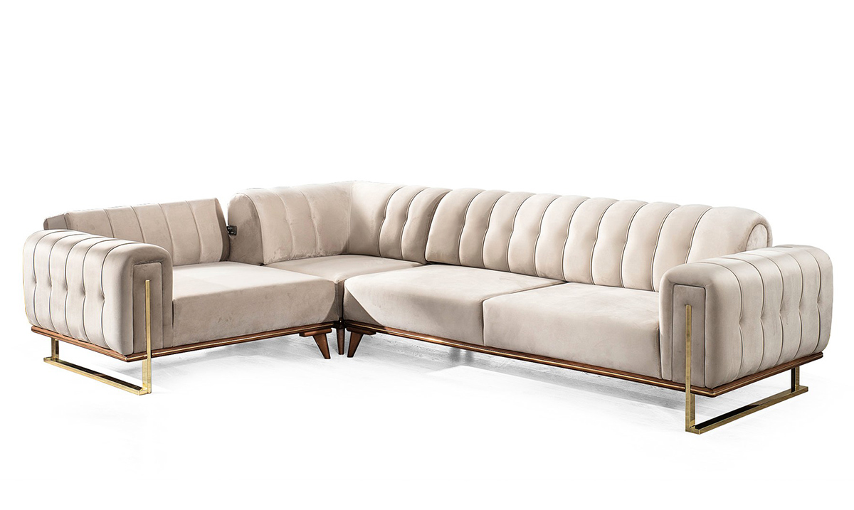 Metal Ayaklı Tema Köşe Koltuk Takımı Köşe Koltuk