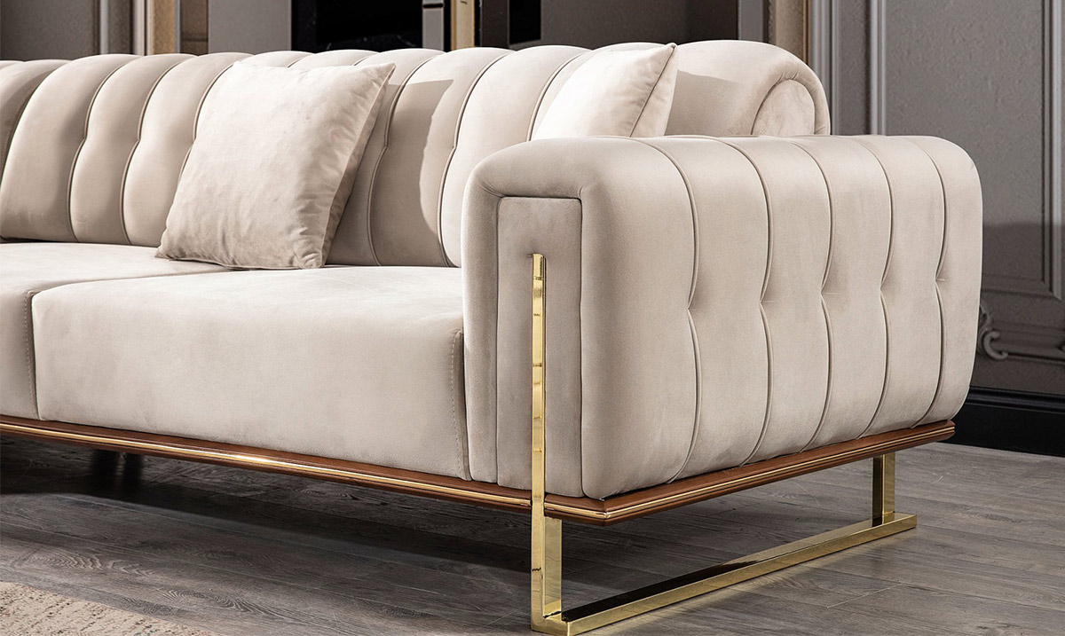 Metal Ayaklı Tema Köşe Koltuk Takımı Köşe Koltuk