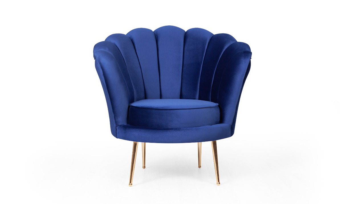 Alaçatı Mavi Berjer Tekli Koltuk