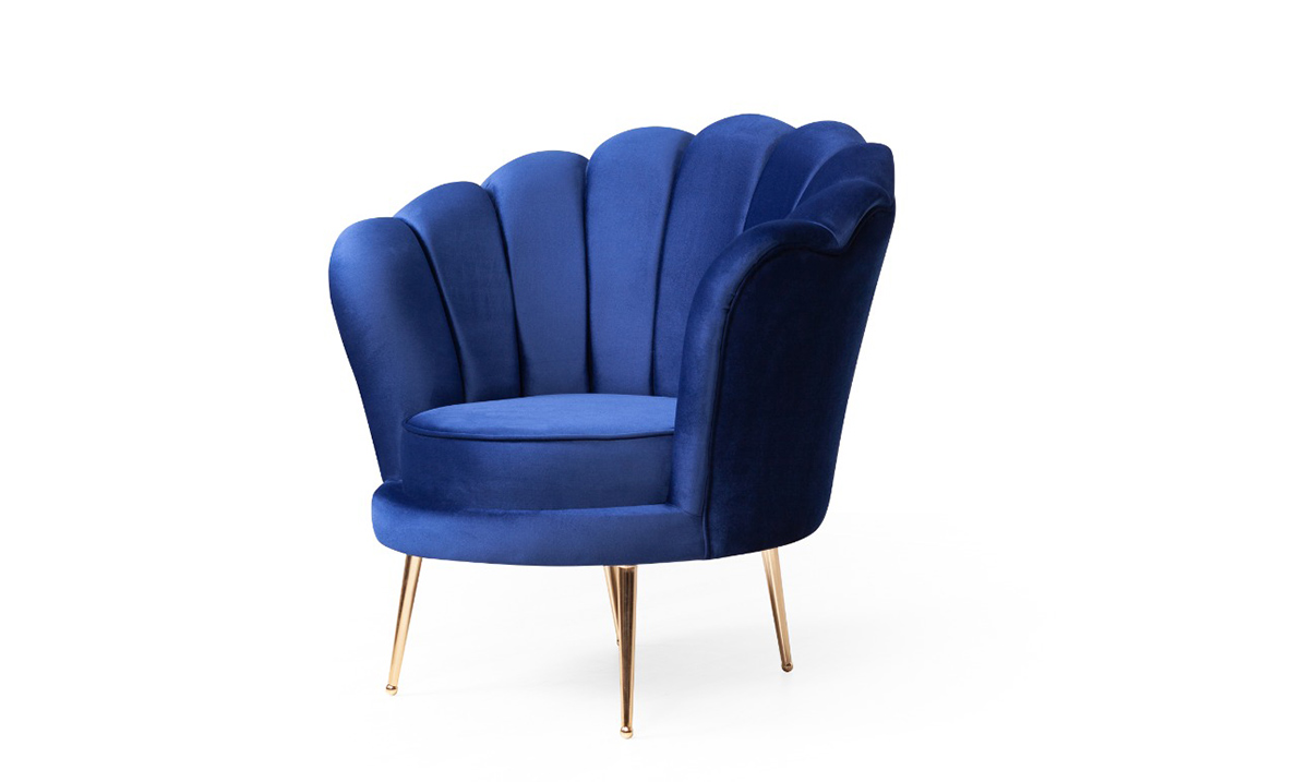 Alaçatı Mavi Berjer Tekli Koltuk