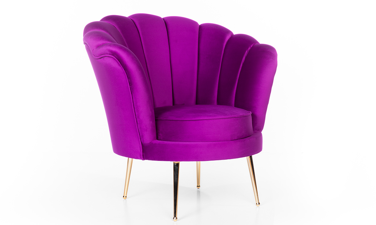 Alaçatı Mor Berjer Tekli Koltuk