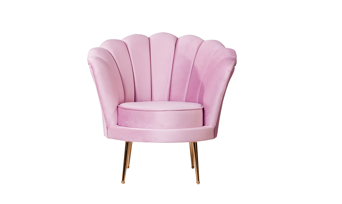 Alaçatı Pembe Berjer Tekli Koltuk