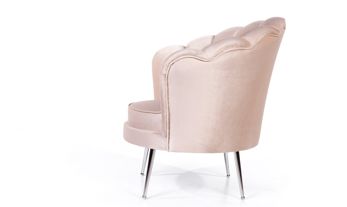 Alaçatı Toz Pembe Berjer Tekli Koltuk