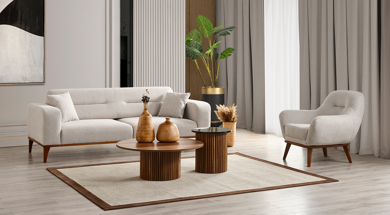 Kumsal Ahşap Ayaklı Yataklı Koltuk Takımı Yataklı Koltuk Takımları