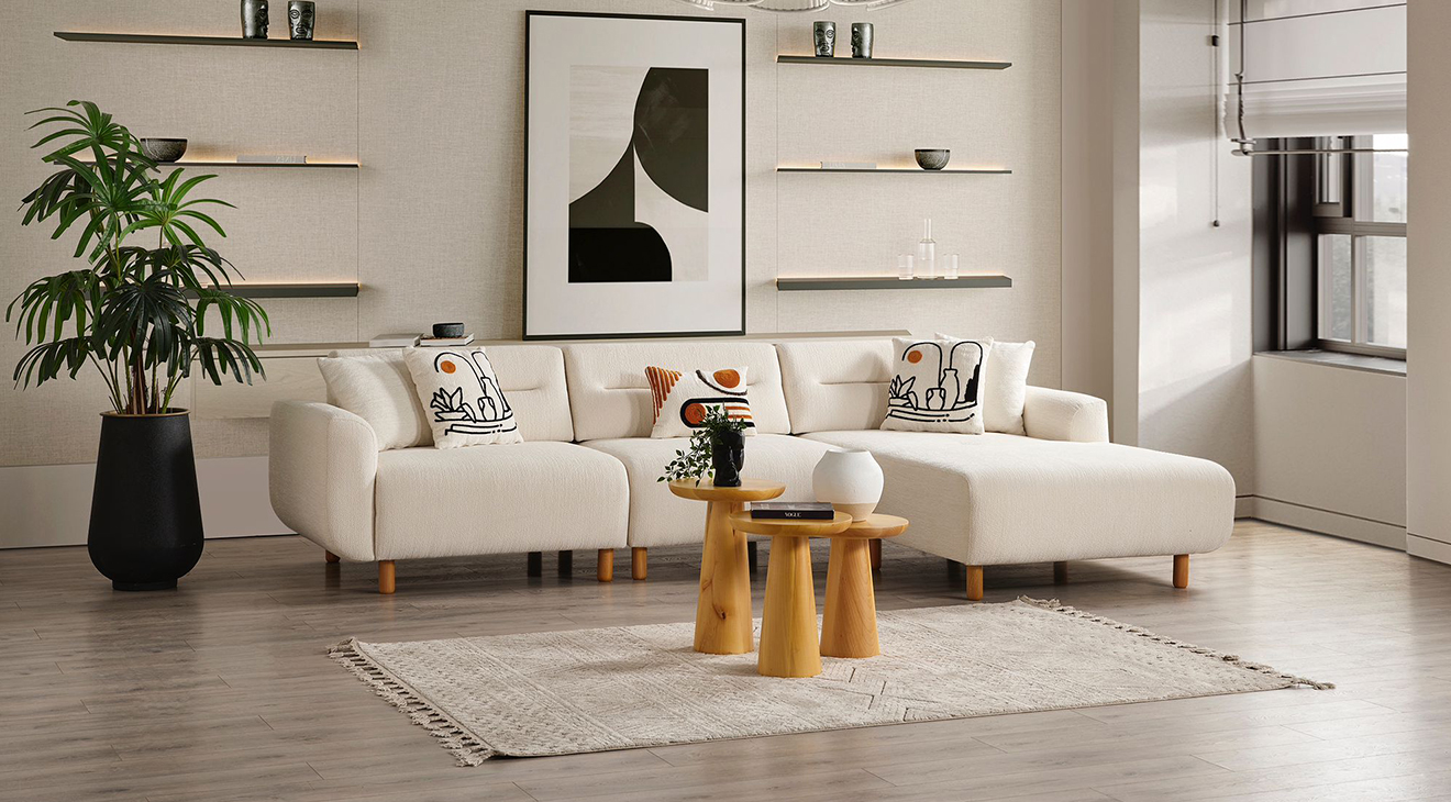 Buğlem Kanepeli Köşe Koltuk Takımı Köşe Koltuk