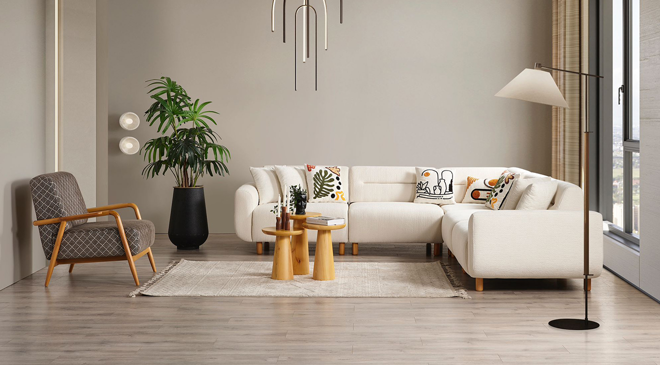 Buğlem Maxi Bohem Köşe Koltuk Takımı Köşe Koltuk