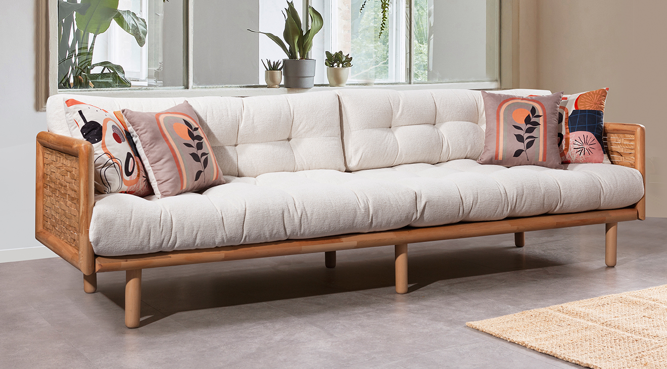 Loft Ahşap Ayaklı Köşe Koltuk Takımı Köşe Koltuk