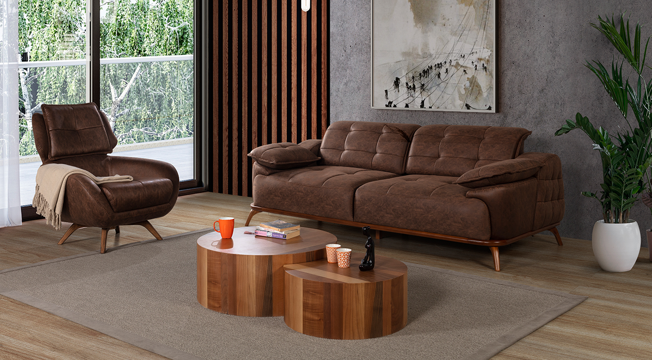 Loft Ahşap Ayaklı Yataklı Koltuk Takımı Yataklı Koltuk Takımları