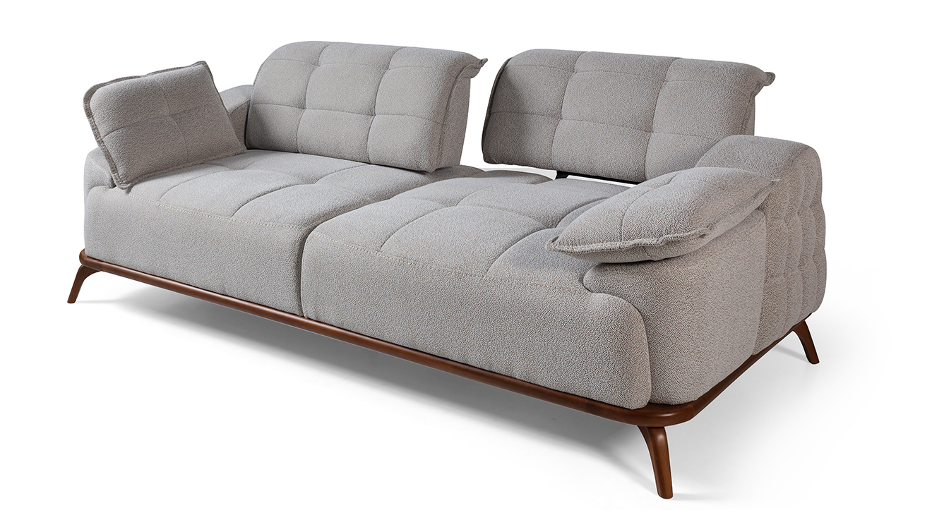 Loft Ahşap Ayaklı Yataklı Koltuk Takımı(Açık Berjer) Yataklı Koltuk Takımları