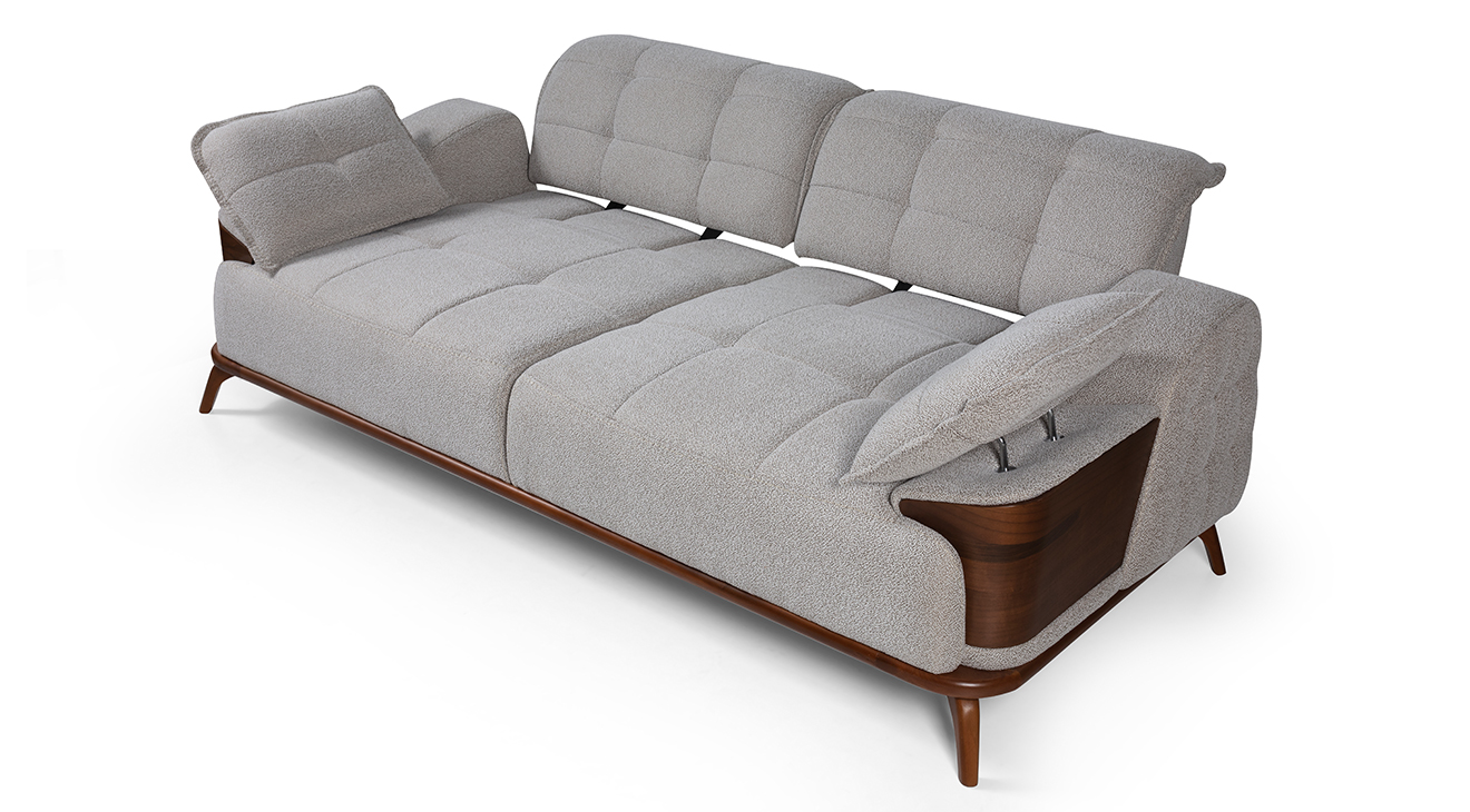 Loft Ahşap Ayaklı Yataklı Koltuk Takımı(Papelli) Yataklı Koltuk Takımları