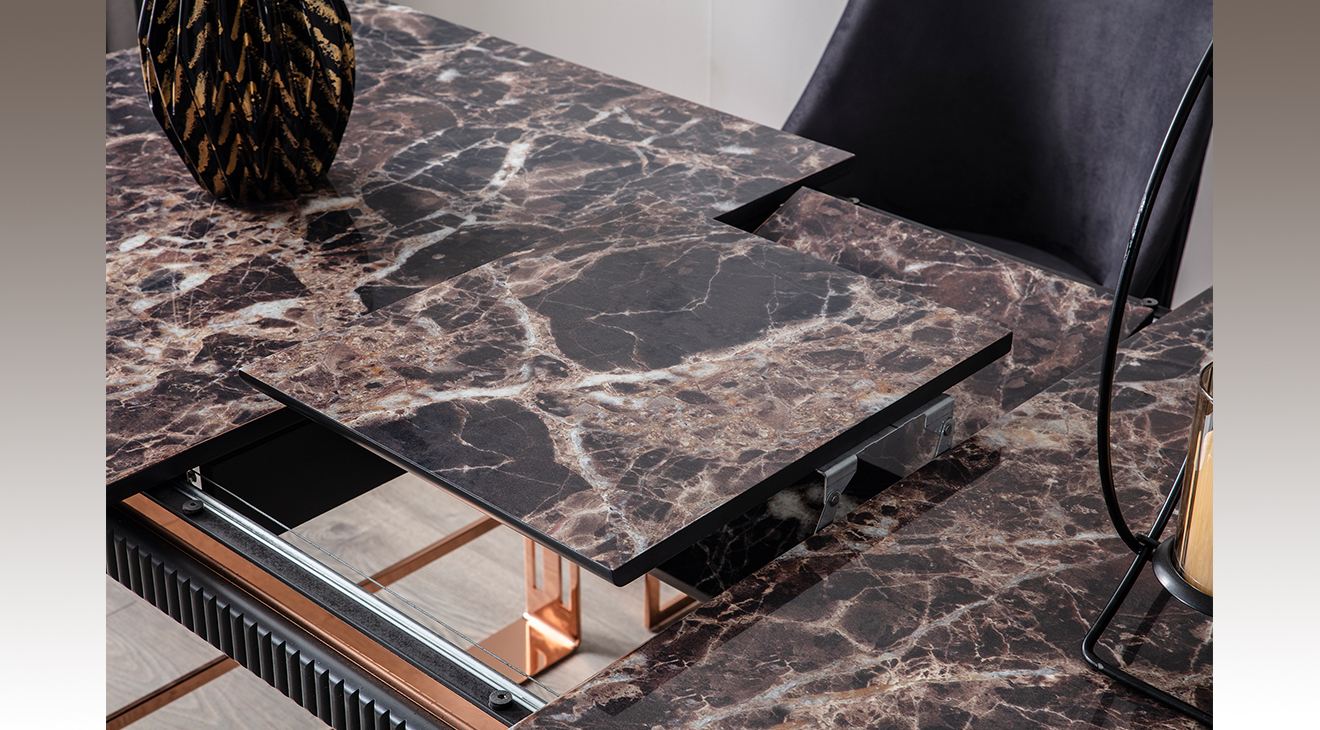 Quatro Q1 Antrasit Yemek Odası Takımı Yemek Odası