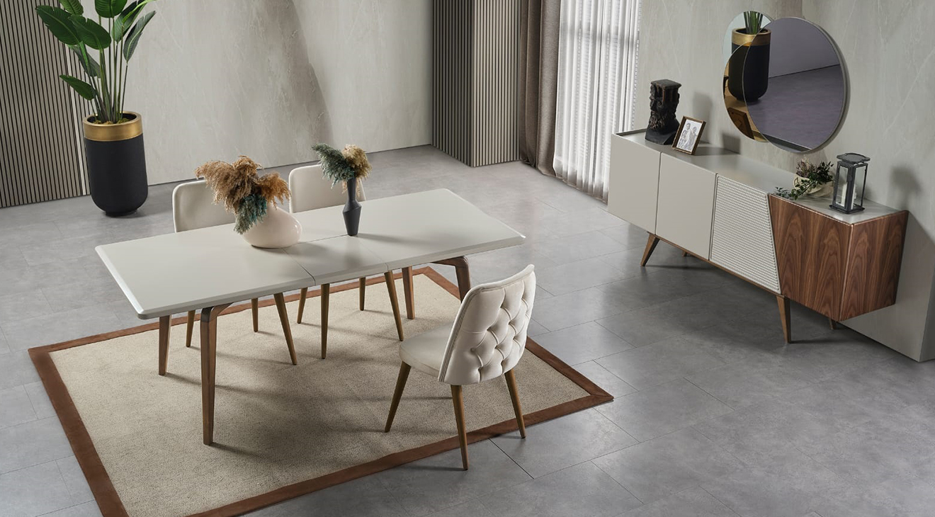 Trend Ahşap Ayaklı Yemek Odası Takımı Yemek Odası