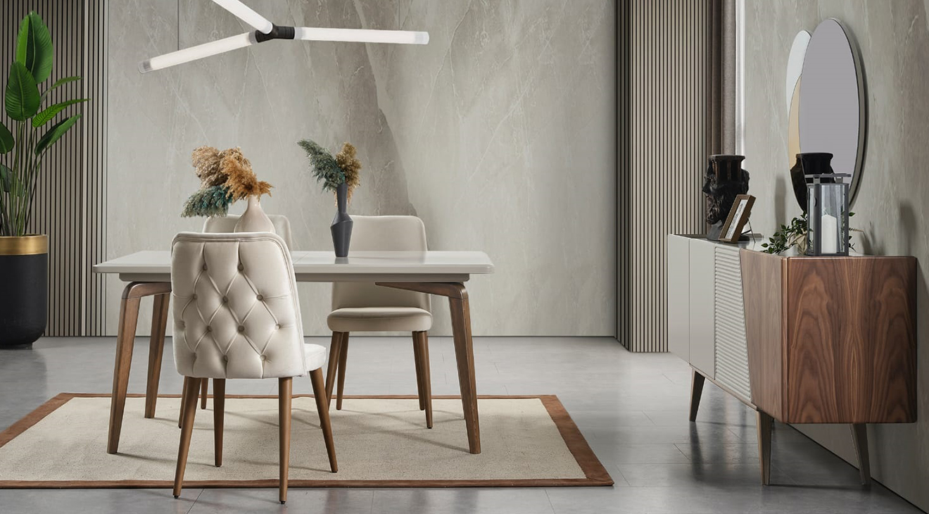 Trend Ahşap Ayaklı Yemek Odası Takımı Yemek Odası