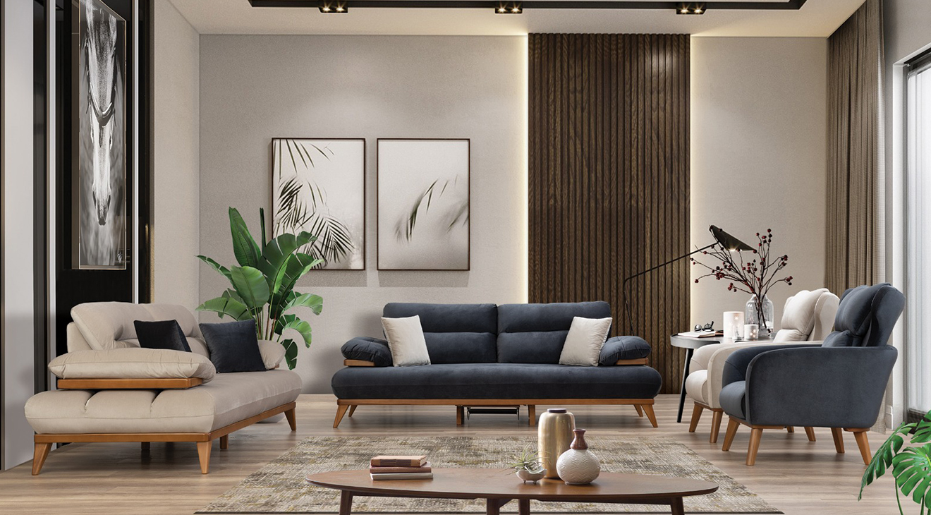 Prada Sehpalı Yataklı Koltuk Takımı Yataklı Koltuk Takımları