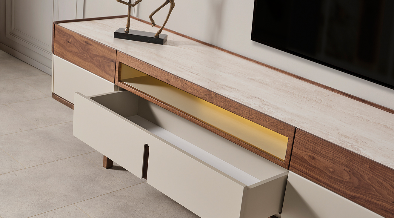 Mirabella Mermer Desenli Tv Ünitesi TV Ünitesi