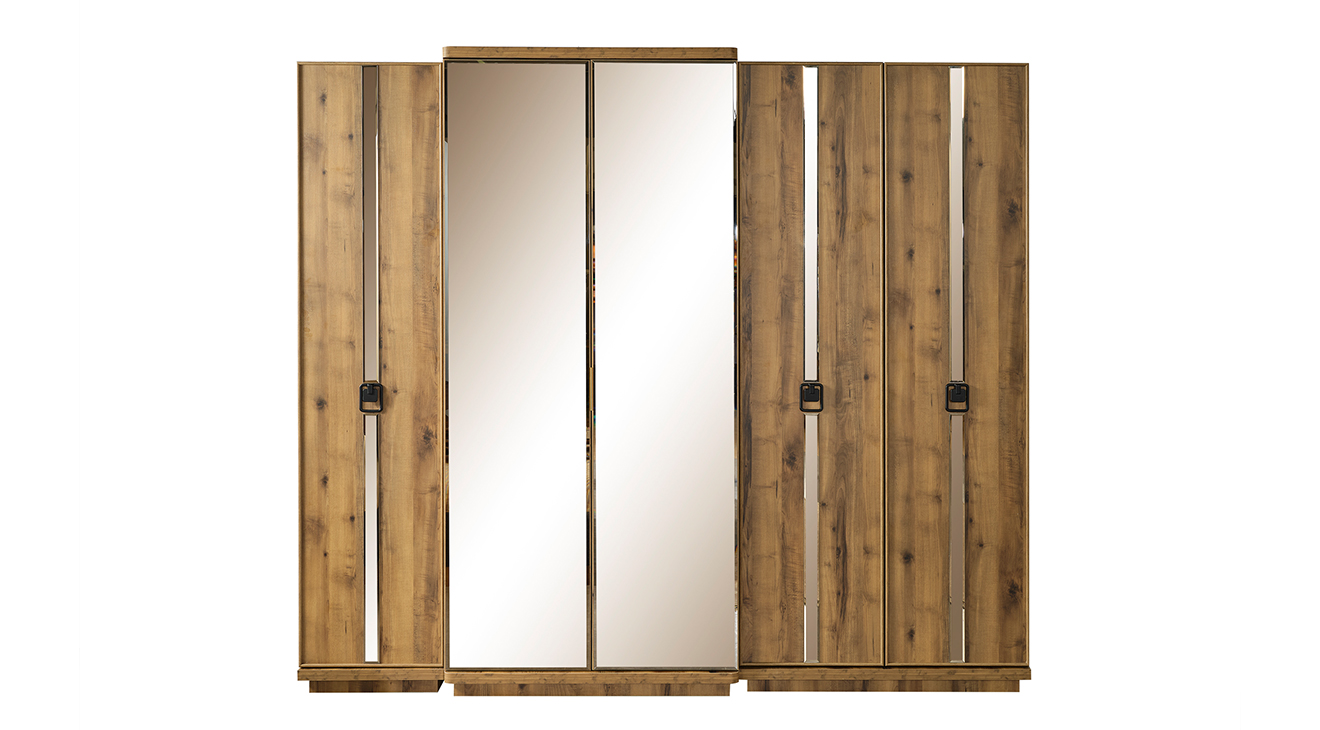 Mira Ceviz 5 Kapaklı Yatak Odası Takımı Yatak Odası