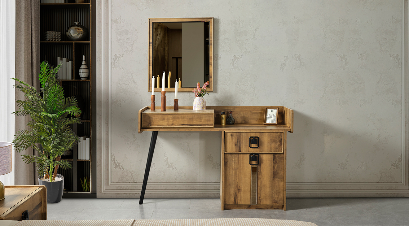 Mira Ceviz 5 Kapaklı Yatak Odası Takımı Yatak Odası