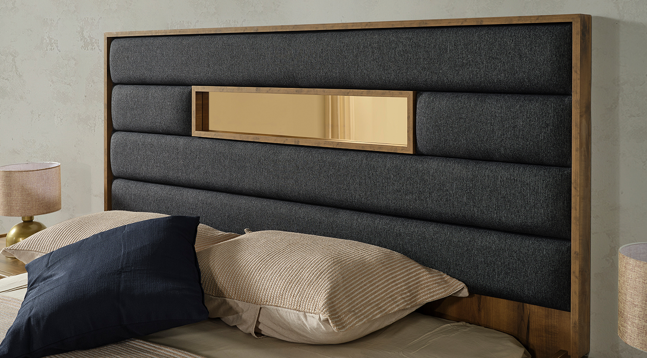 Mira Ceviz Köşe Dolaplı Yatak Odası Takımı Köşe Dolap