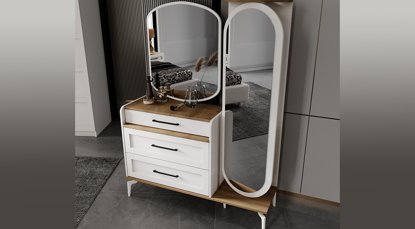 Sirkeci Aytaşı Köşe Dolaplı Yatak Odası Takımı Giyinme Odası