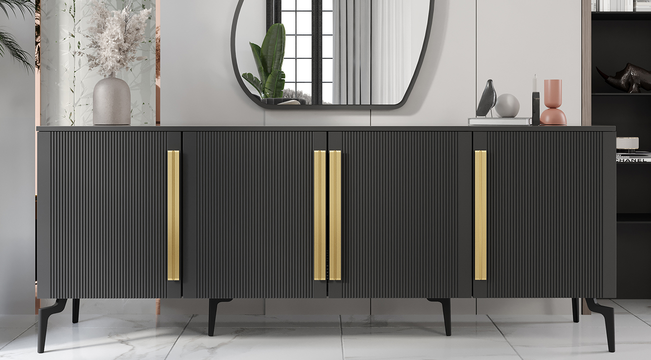 Çatalca Antrasit Yemek Odası Takımı Yemek Odası