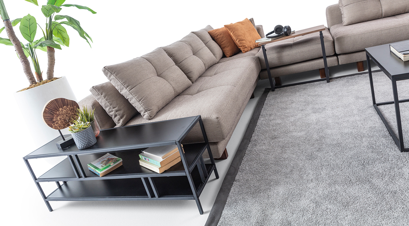 Colosseum Ahşap Ayaklı Modern Köşe Koltuk Takımı Modern Köşe Takımları