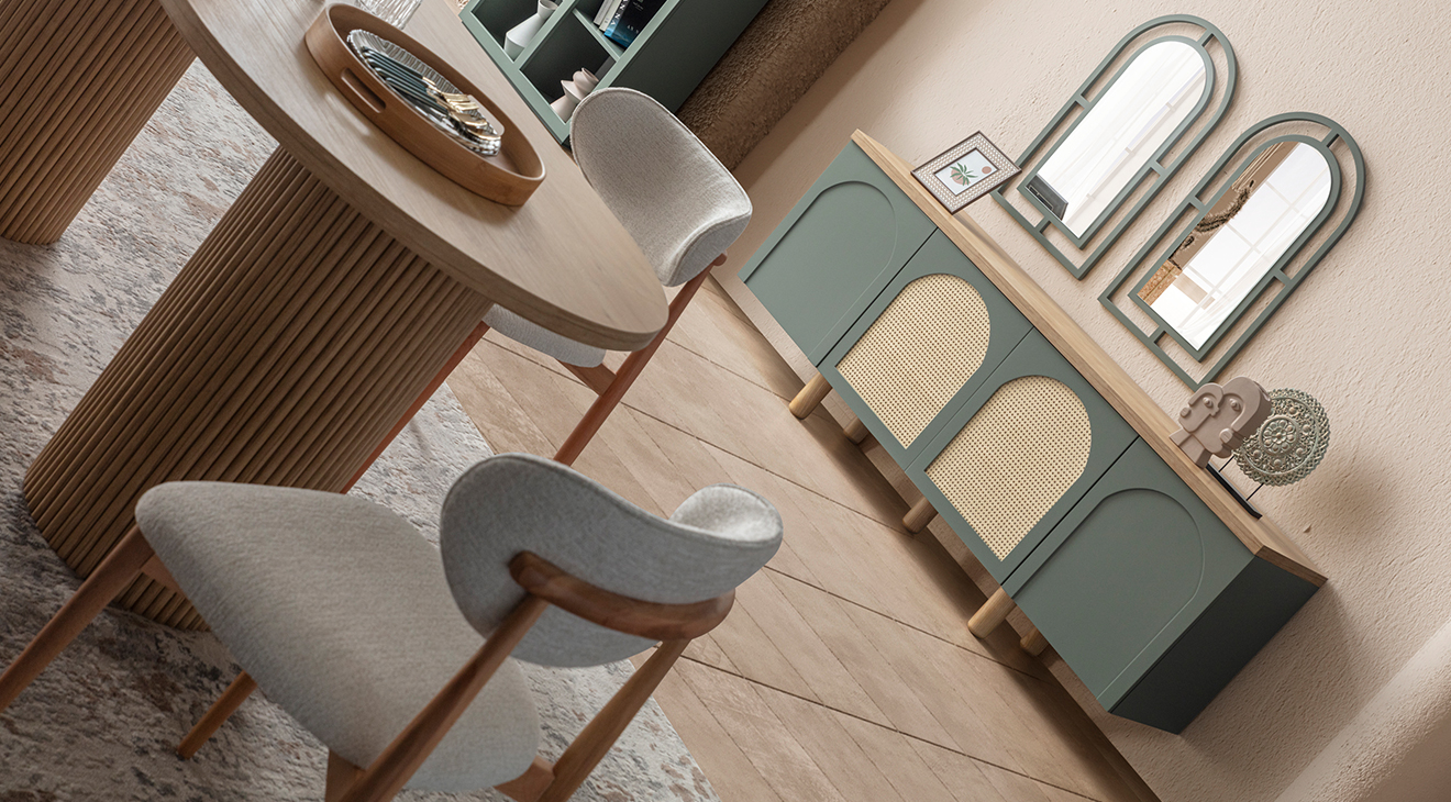 Siena Ahşap Ayaklı Modern Yemek Odası Takımı Yemek Odası