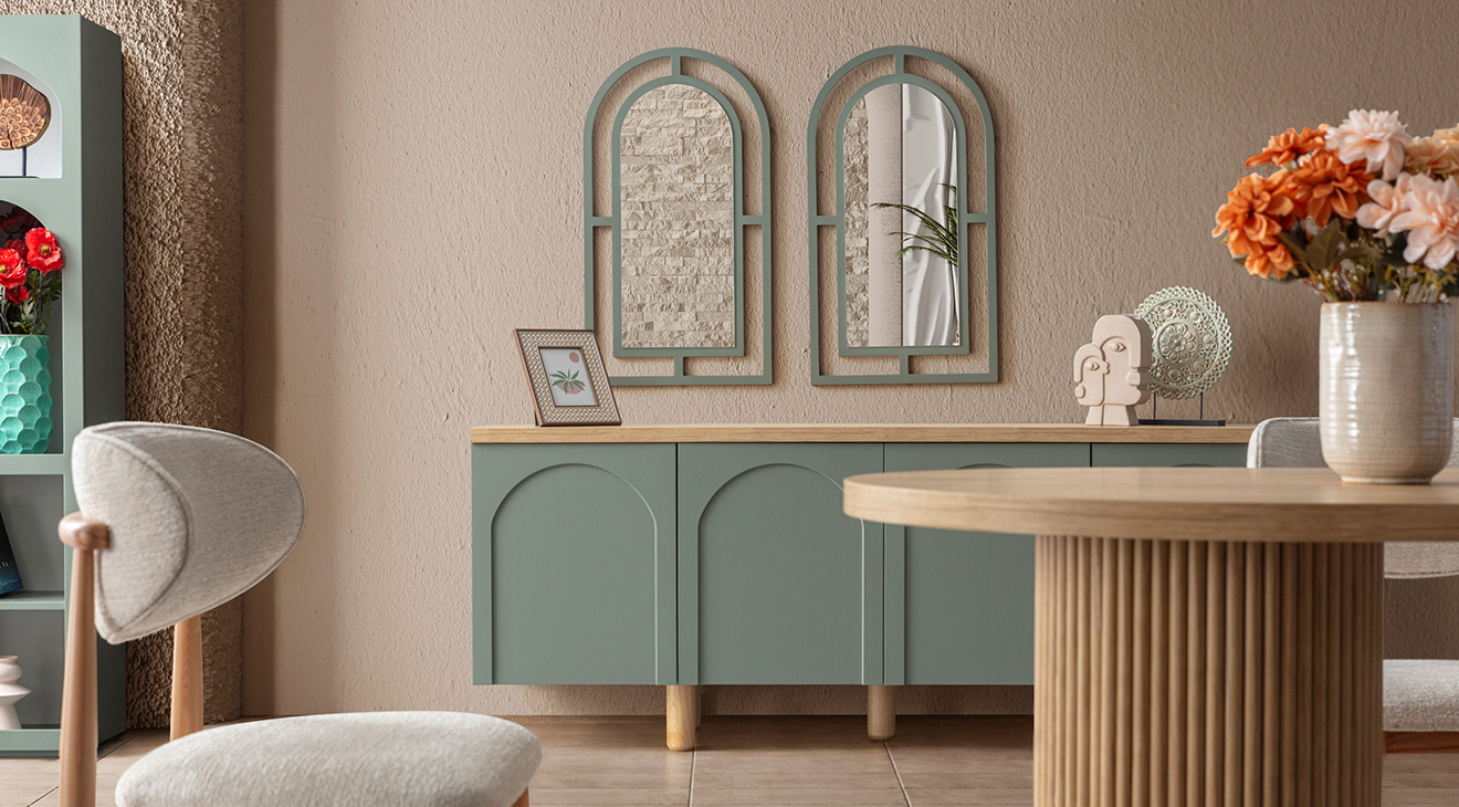 Siena Yeşil Modern Yemek Odası Takımı Yemek Odası