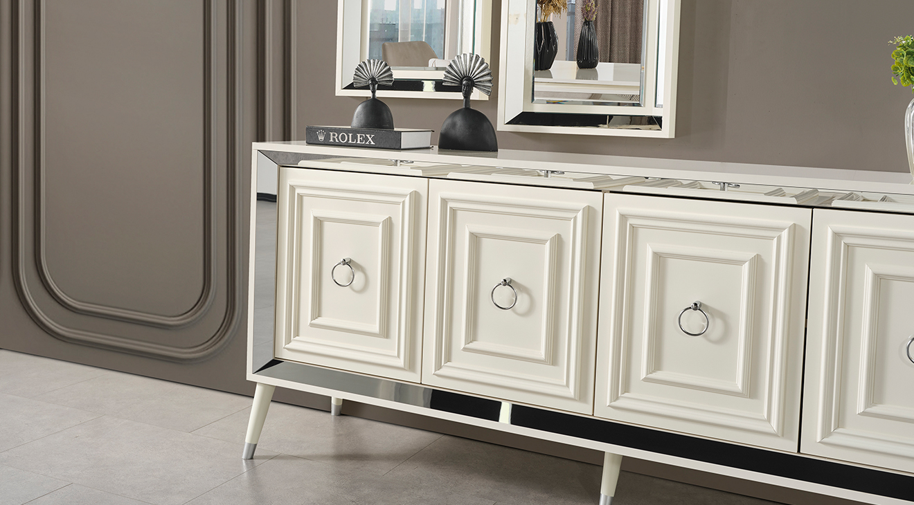 Rosa Ahşap Ayaklı Yemek Odası Takımı Yemek Odası