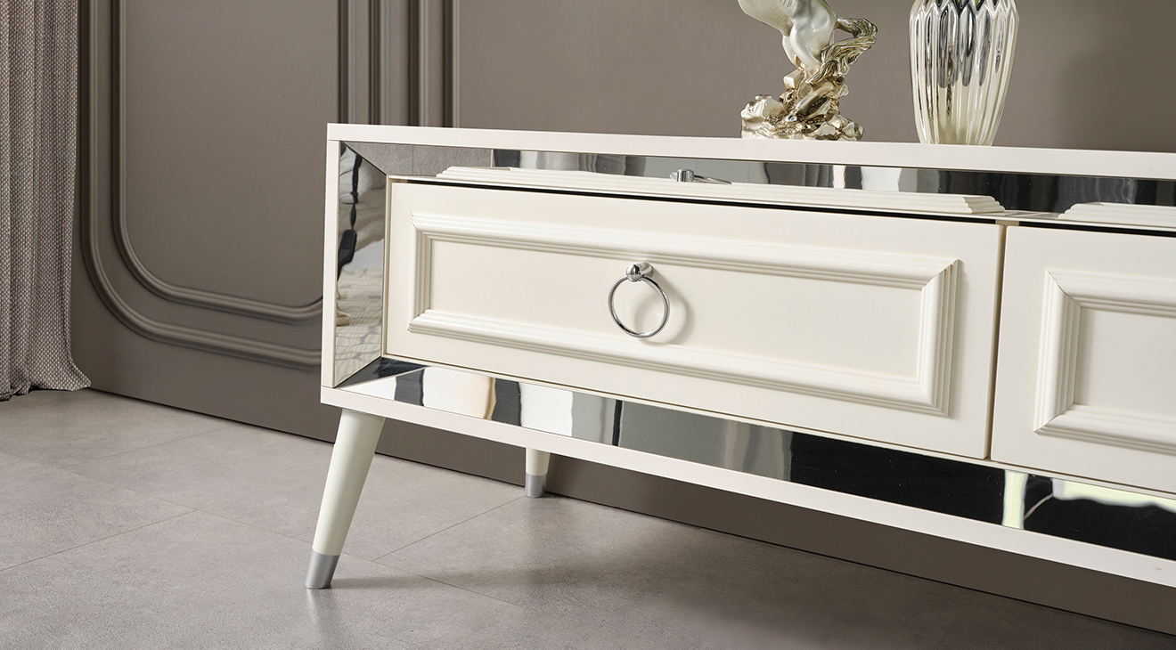 Rosa Ahşap Ayaklı Tv Ünitesi TV Ünitesi