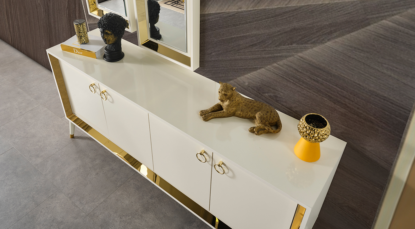 Lotus Aytaşı Ahşap Ayaklı Yemek Odası Takımı Yemek Odası