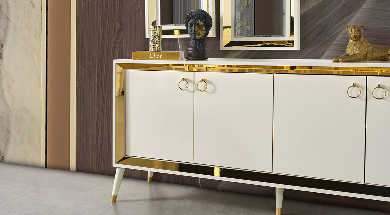 Lotus Aytaşı Ahşap Ayaklı Yemek Odası Takımı Yemek Odası