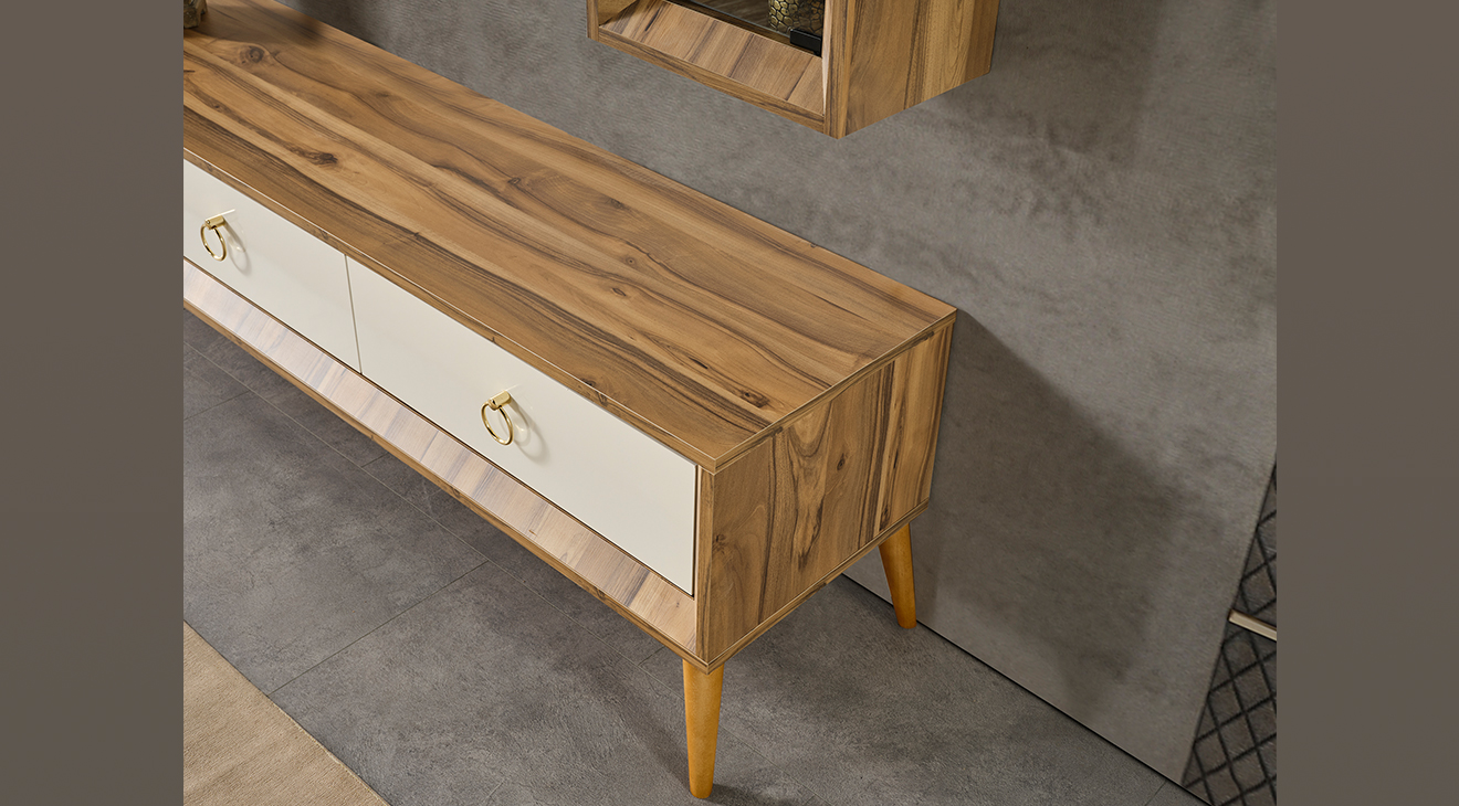 Anadolu Ahşap Ayaklı Tv Ünitesi TV Ünitesi