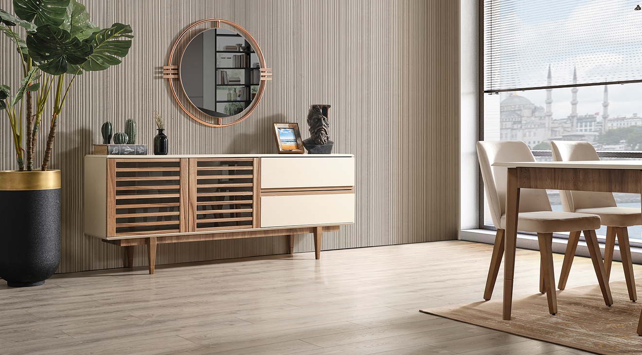 Linda Ahşap Ayaklı Yemek Odası Takımı Yemek Odası