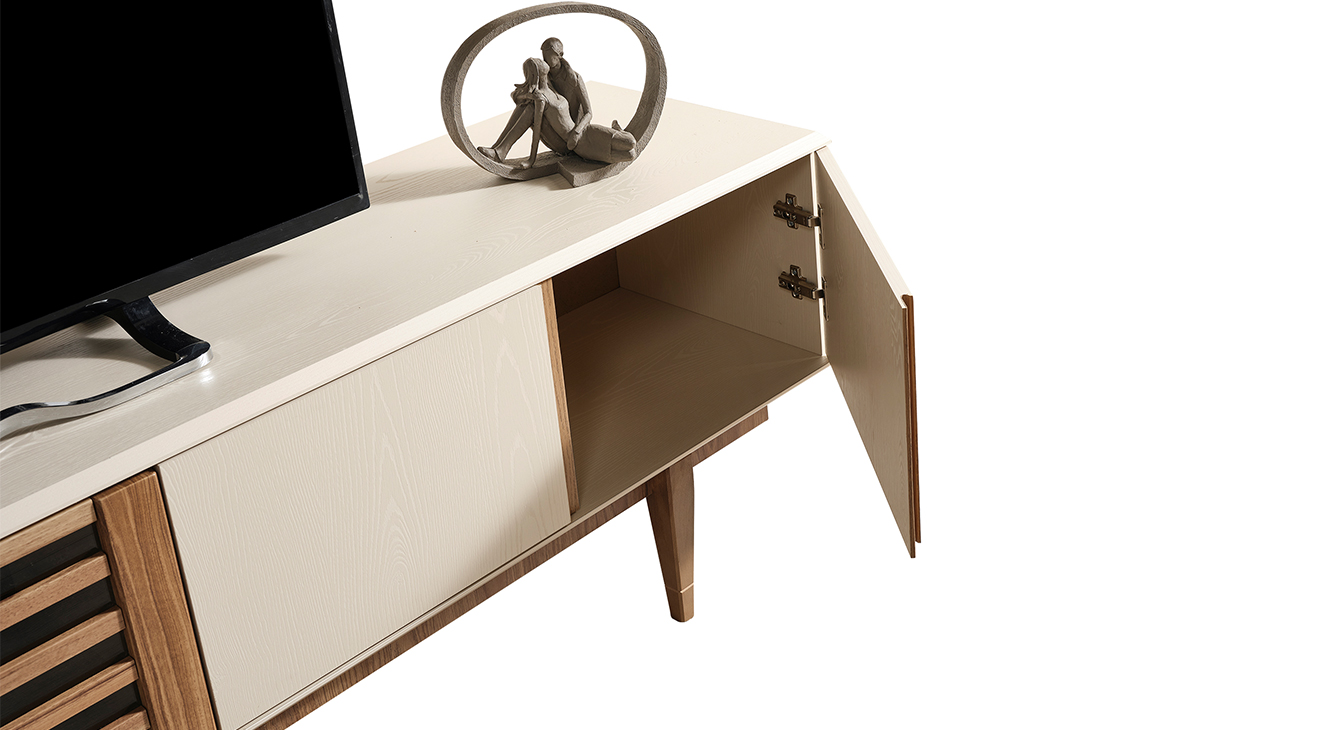 Linda Ahşap Ayaklı Tv Ünitesi TV Ünitesi