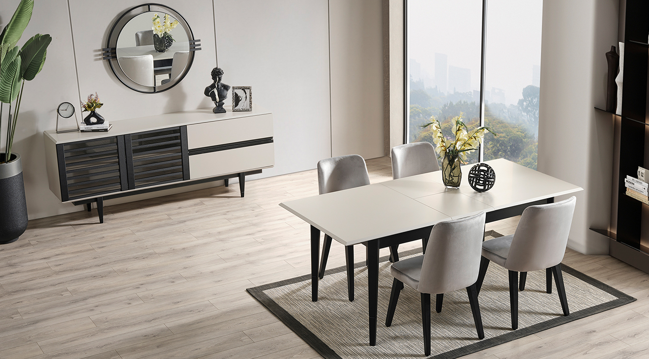 Pars Ahşap Ayaklı Yemek Odası Takımı Yemek Odası