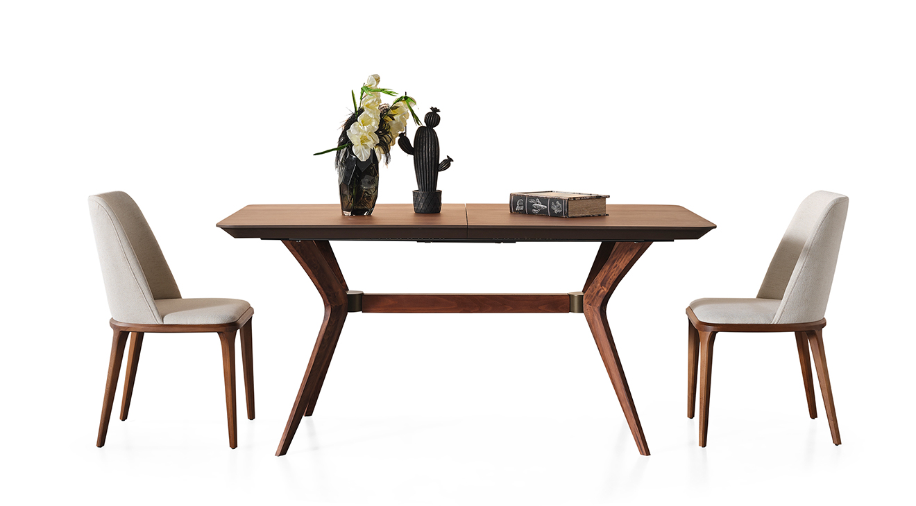 Antik Aynalı Ahşap Ayaklı Yemek Odası Takımı Yemek Odası