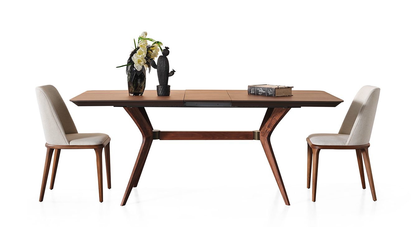 Antik Aynalı Ahşap Ayaklı Yemek Odası Takımı Yemek Odası