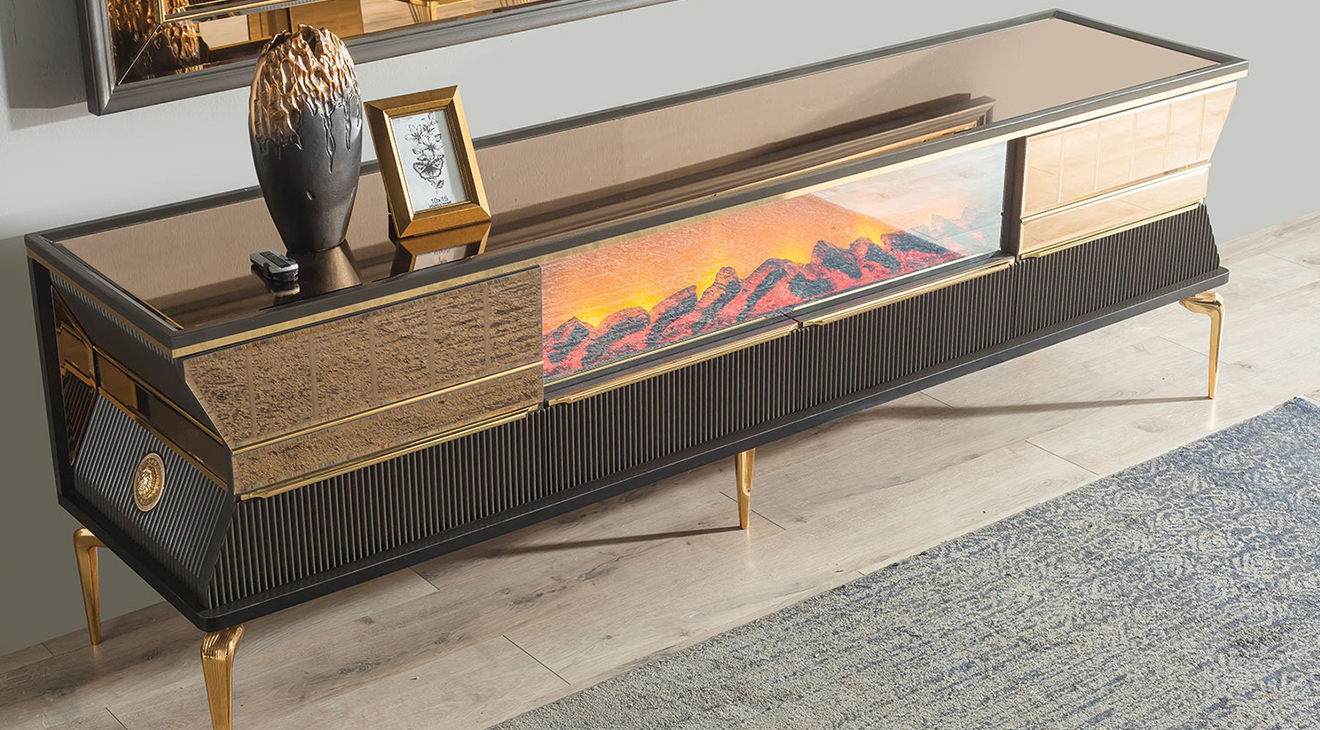 Valentina Şömineli Tv Ünitesi TV Ünitesi