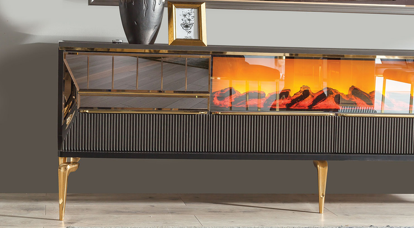 Valentina Şömineli Tv Ünitesi TV Ünitesi