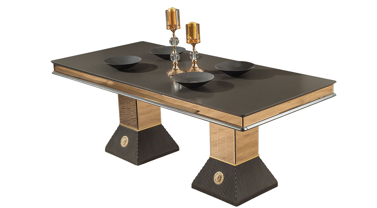 Valentina Siyah Modern Yemek Odası Takımı Yemek Odası