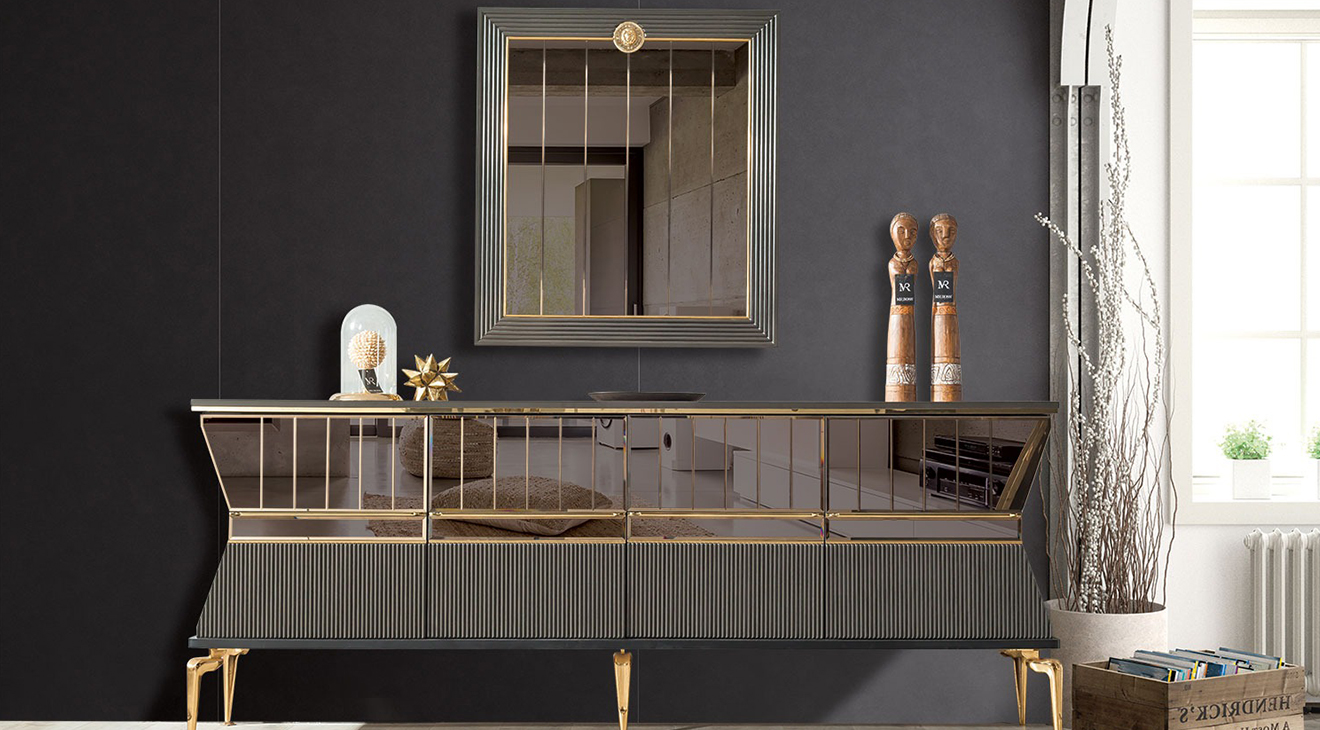 Valentina Siyah Modern Yemek Odası Takımı Yemek Odası