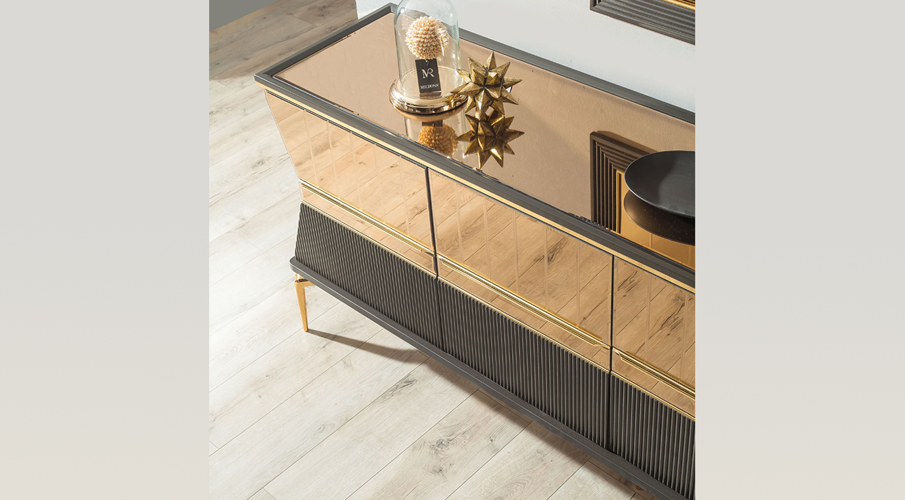 Valentina Siyah Modern Yemek Odası Takımı Yemek Odası