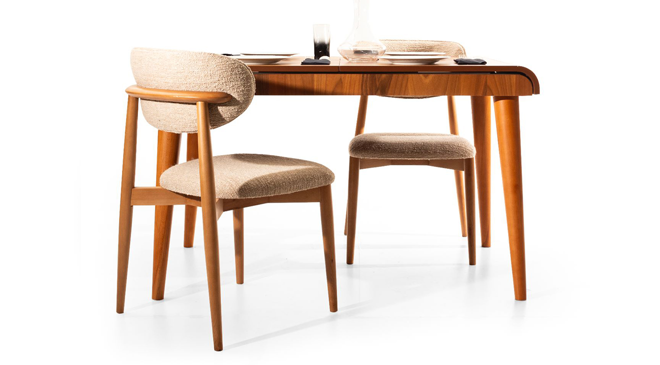 Bello Ceviz Yemek Masası Takımı Yemek Masası Takımı