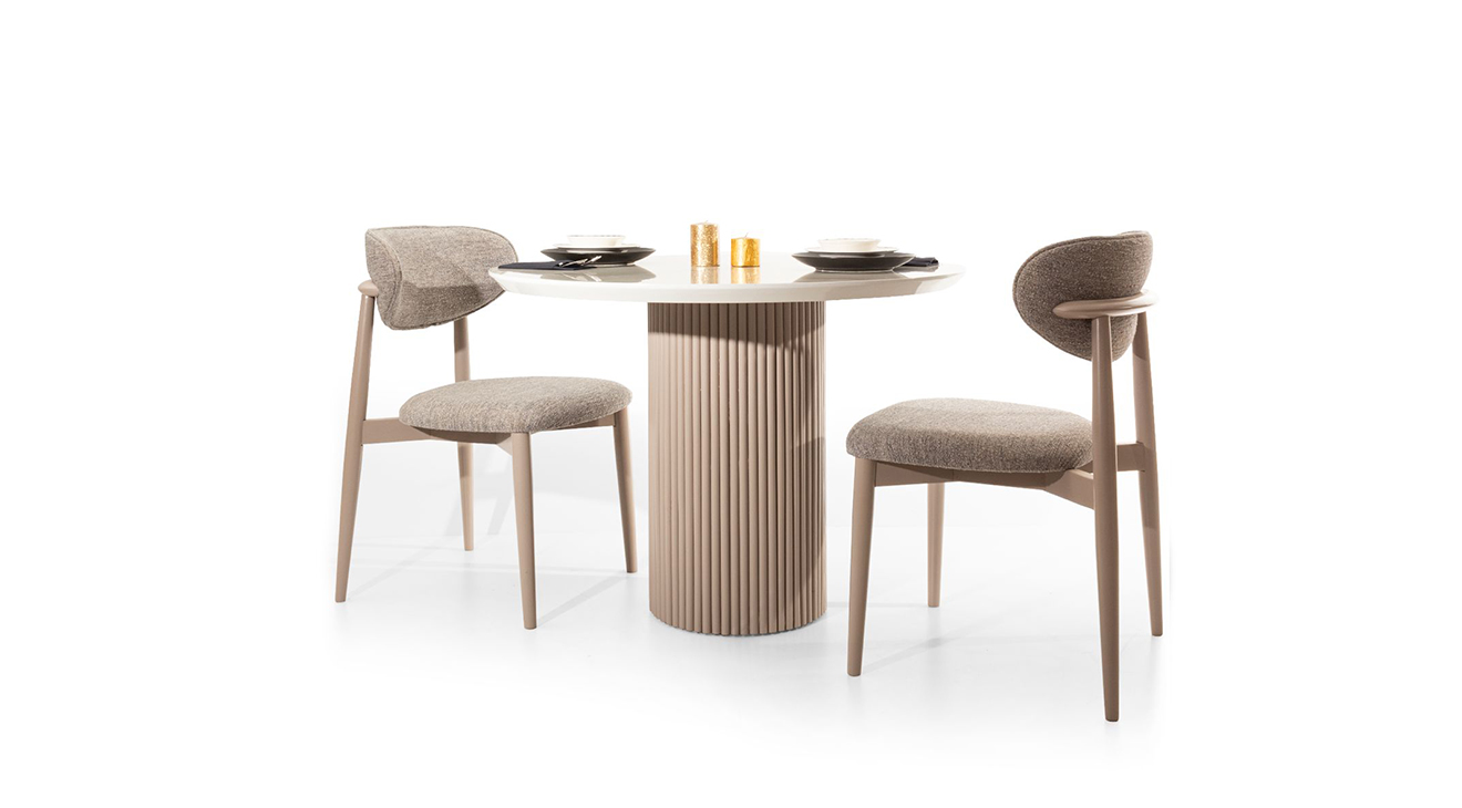 Damore Mermer Yemek Masası Takımı Yemek Masası Takımı