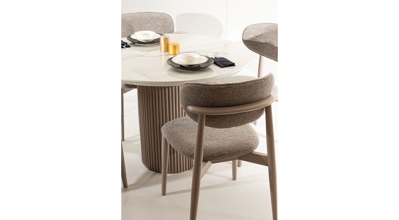 Damore Mermer Yemek Masası Takımı Yemek Masası Takımı